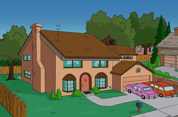 реплика дома Симпсонов