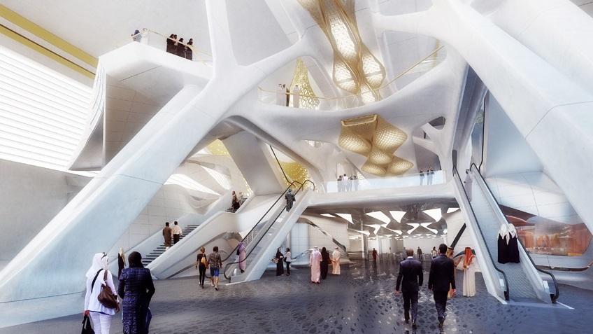 В Эр-Рияде построят золотую станцию метро по проекту Захи Хадид