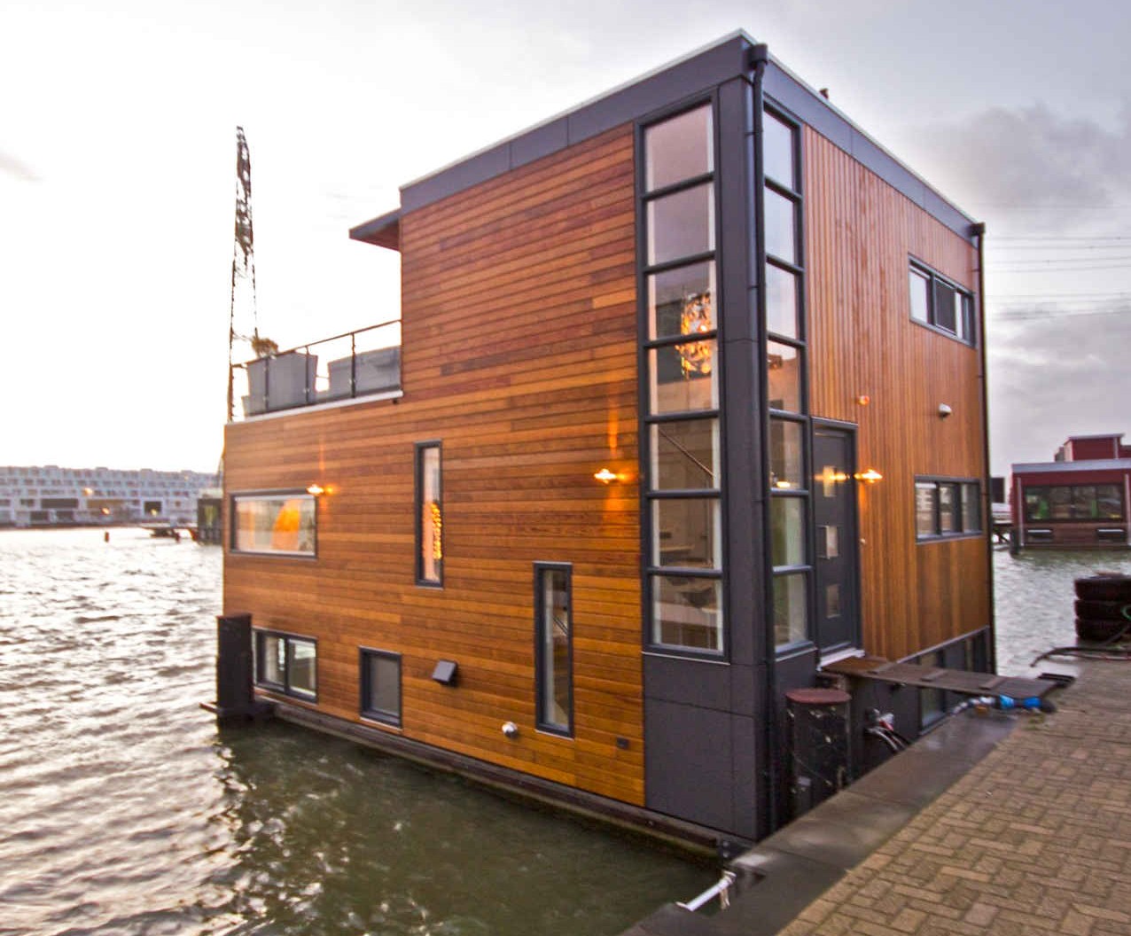 Brown Floating House