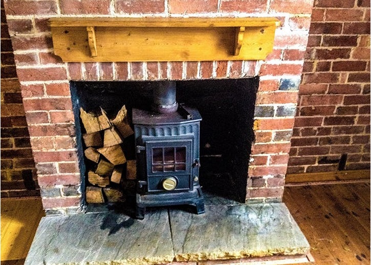 A Painted-Over Fireplace